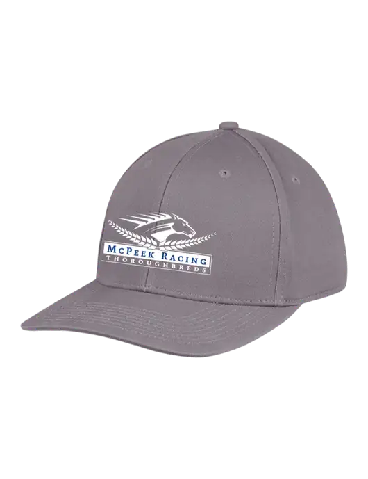 Premium Modern Structured Twill Charcoal Snapback Cap w/McPeek Racing Logo