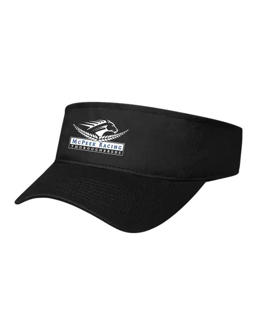 Black Cap Visor w/McPeek Racing Logo