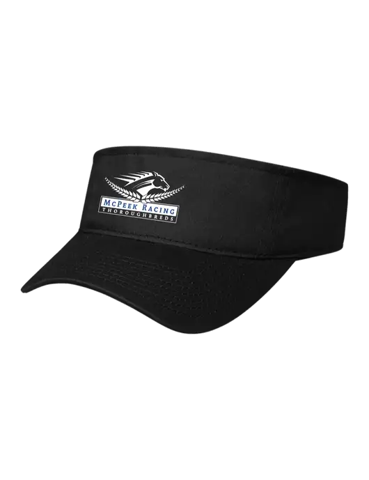 Black Cap Visor w/McPeek Racing Logo