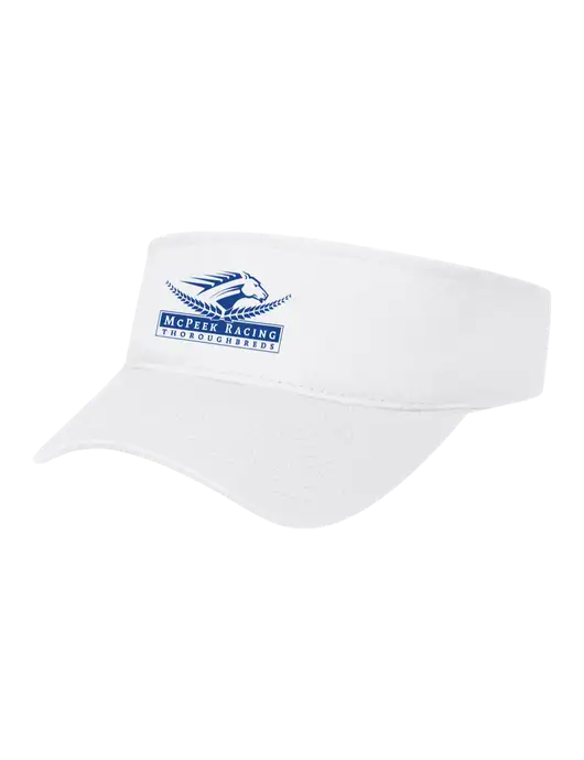 White Cap Visor w/McPeek Racing Logo