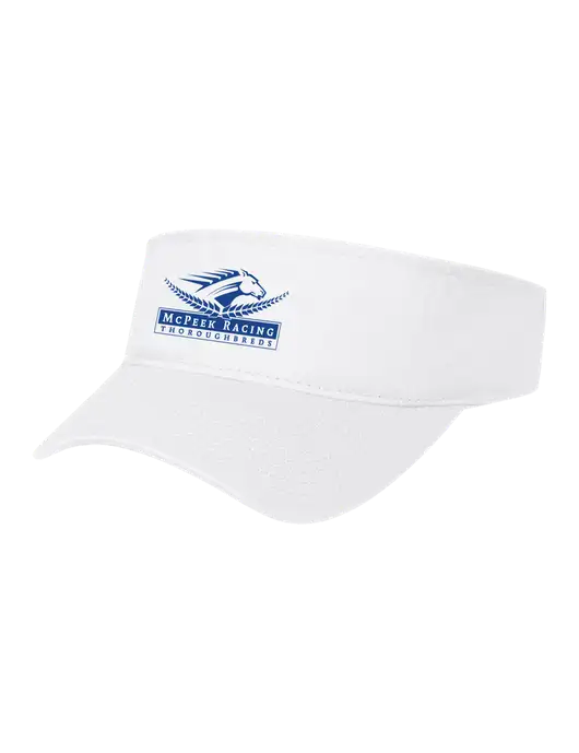 White Cap Visor w/McPeek Racing Logo