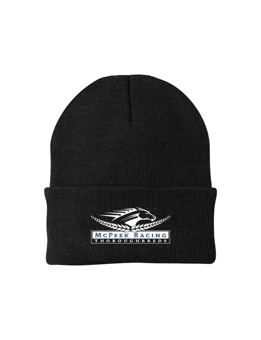 Black Knit Cap w/McPeek Racing Logo