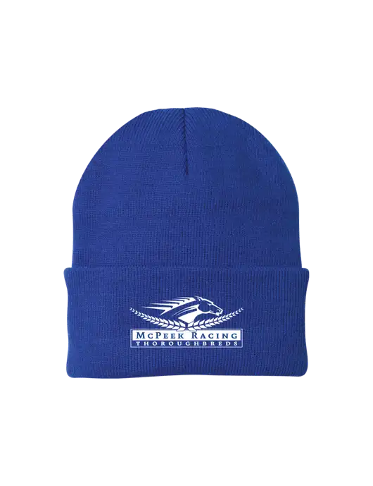 Royal Knit Cap w/McPeek Racing Logo