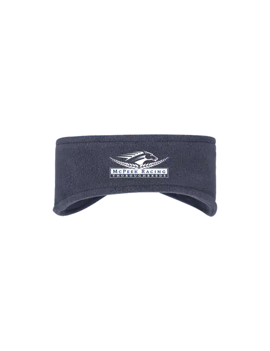 Navy Stretch Fleece Headband w/McPeek Racing Logo