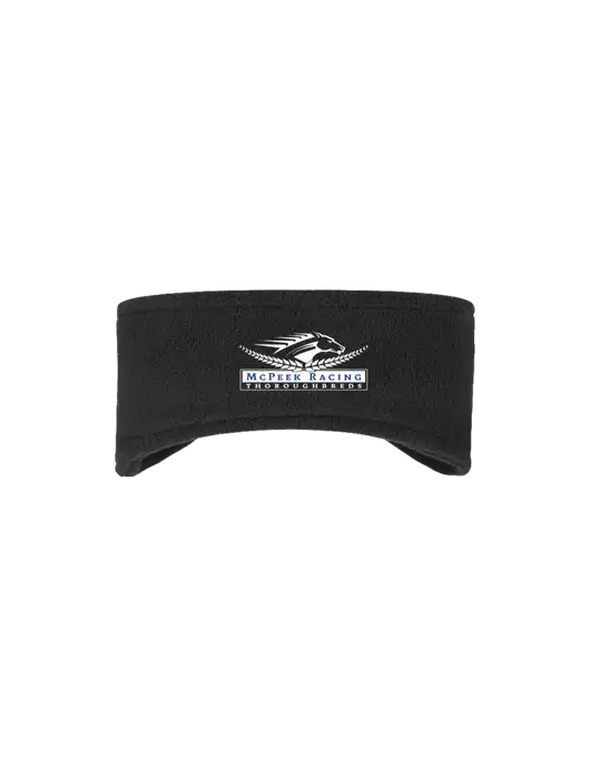 Black Stretch Fleece Headband w/McPeek Racing Logo