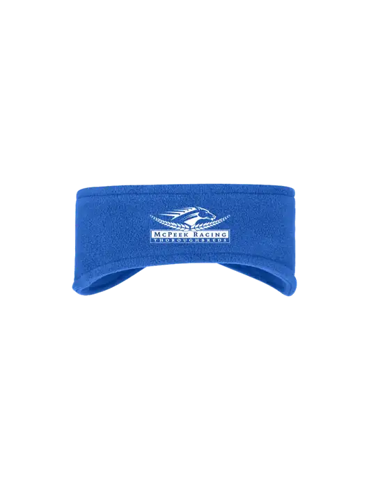 Royal Stretch Fleece Headband w/McPeek Racing Logo