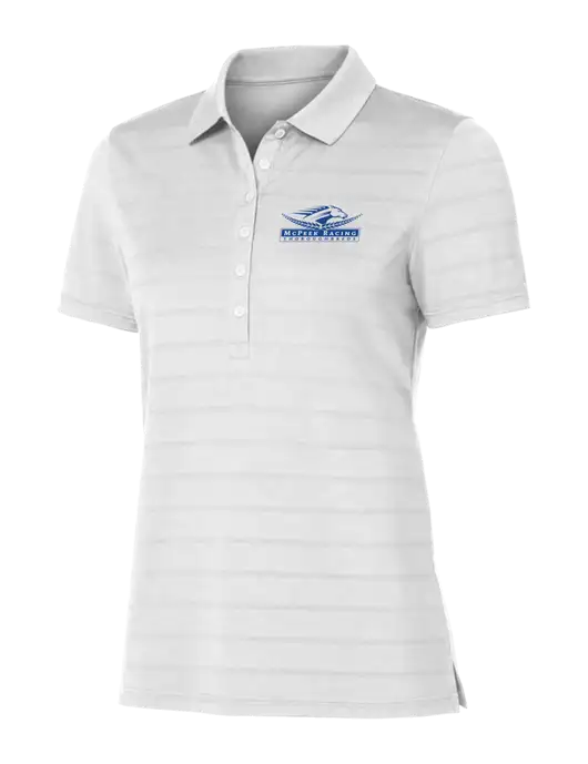 Callaway Womens Bright White Ventilated Polo w/McPeek Racing Logo