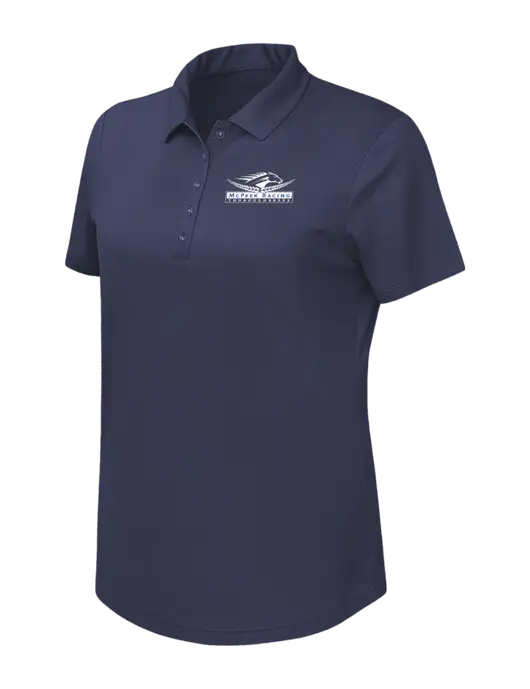 Callaway Womens Birdseye Navy Polo w/McPeek Racing Logo