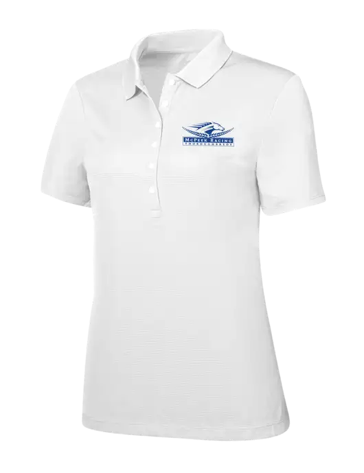 Callaway Womens Ottoman Bright White Polo w/McPeek Racing Logo