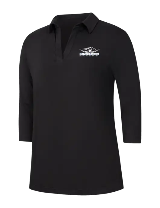 Womens Black Luxe Knit Tunic w/McPeek Racing Logo