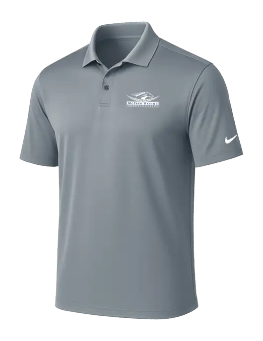 NIKE Medium Grey Victory Solid Polo w/McPeek Racing Logo