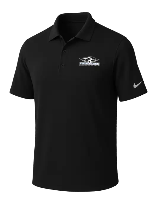 NIKE Black Dri-Fit Micro Pique Polo w/McPeek Racing Logo