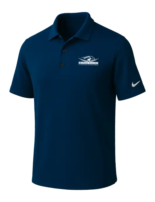 NIKE Navy Dri-Fit Micro Pique Polo w/McPeek Racing Logo