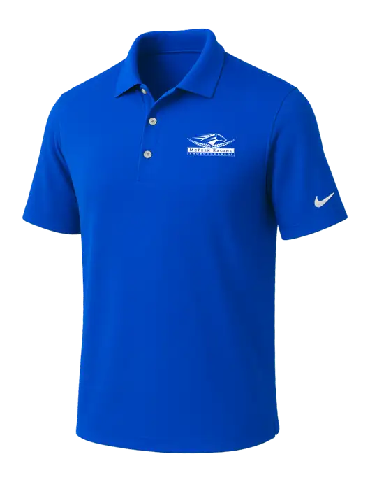 NIKE Royal Dri-Fit Micro Pique Polo w/McPeek Racing Logo