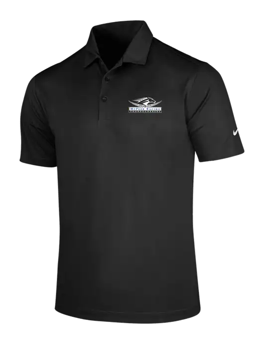 NIKE Black Dri-Fit Vertical Mesh Polo w/McPeek Racing Logo