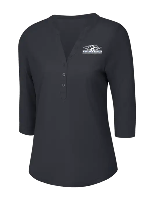 OGIO Charcoal Grey Jewel Henley w/McPeek Racing Logo