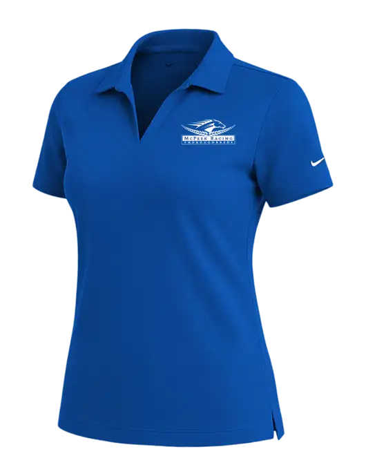 NIKE Royal Womens Dri-Fit Micro Pique Polo w/McPeek Racing Logo