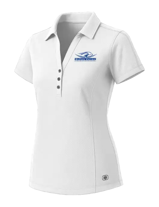OGIO Womens White ONYX Polo w/McPeek Racing Logo