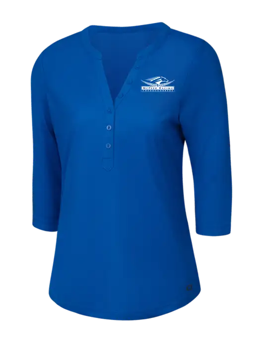 OGIO Royal Blue Jewel Henley w/McPeek Racing Logo
