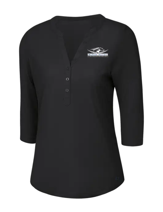OGIO Blacktop Jewel Henley w/McPeek Racing Logo