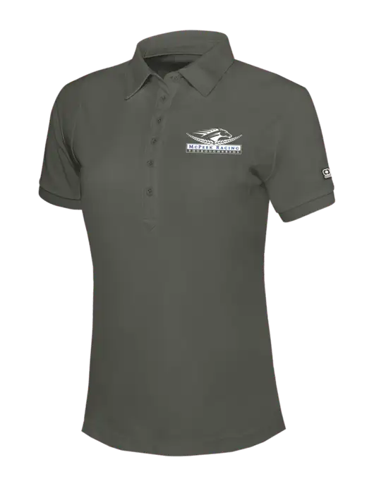 OGIO Womens Medium Grey Jewel Polo w/McPeek Racing Logo