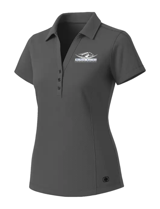 OGIO Womens Medium Grey ONYX Polo w/McPeek Racing Logo