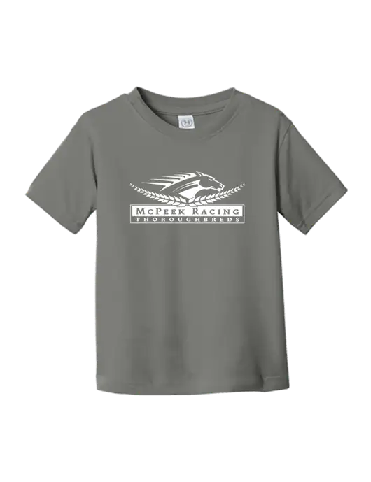 Rabbit Skins Charcoal Toddler Fine Jersey Tee w/McPeek Racing Logo