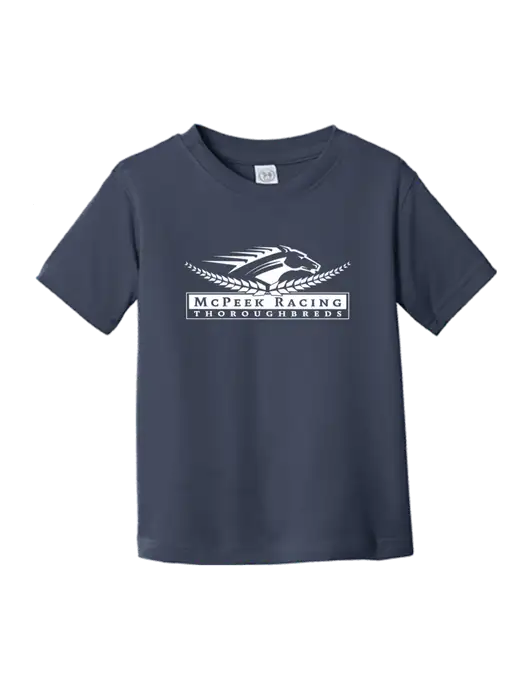 Rabbit Skins Navy Toddler Fine Jersey Tee w/McPeek Racing Logo