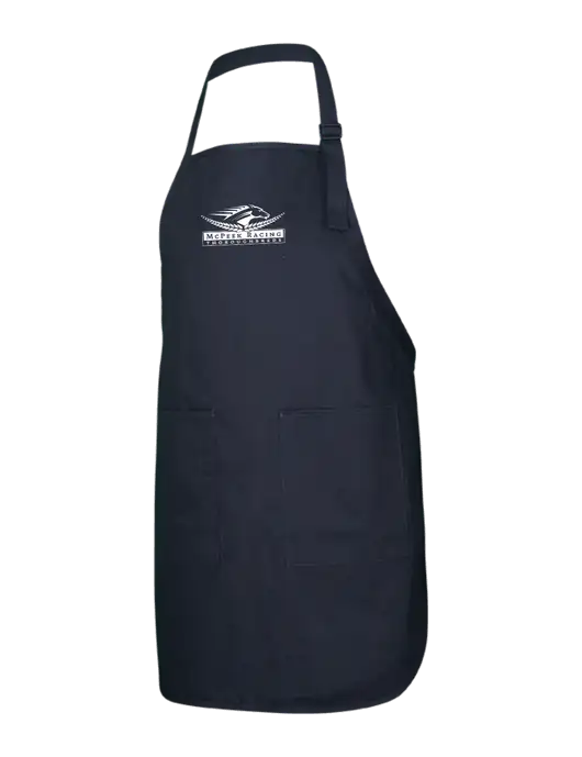 Full-Length Black Apron With Pockets w/McPeek Racing Logo