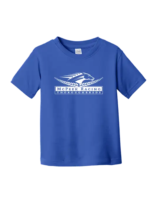 Rabbit Skins Royal Toddler Fine Jersey Tee w/McPeek Racing Logo