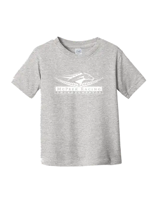 Rabbit Skins Light Grey Heather Toddler Fine Jersey Tee w/McPeek Racing Logo