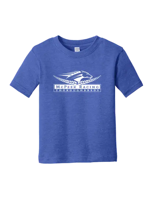 Rabbit Skins Vintage Royal Toddler Fine Jersey Tee w/McPeek Racing Logo