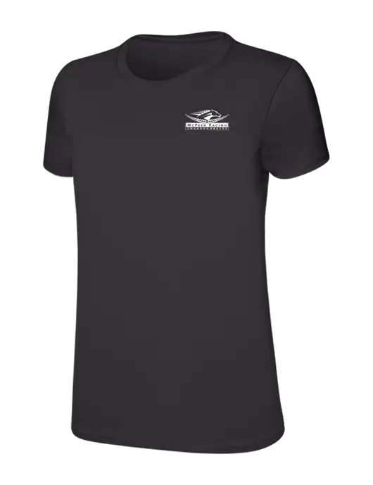Womens Ring Spun Charcoal 4.5 oz T-Shirt w/McPeek Racing Logo