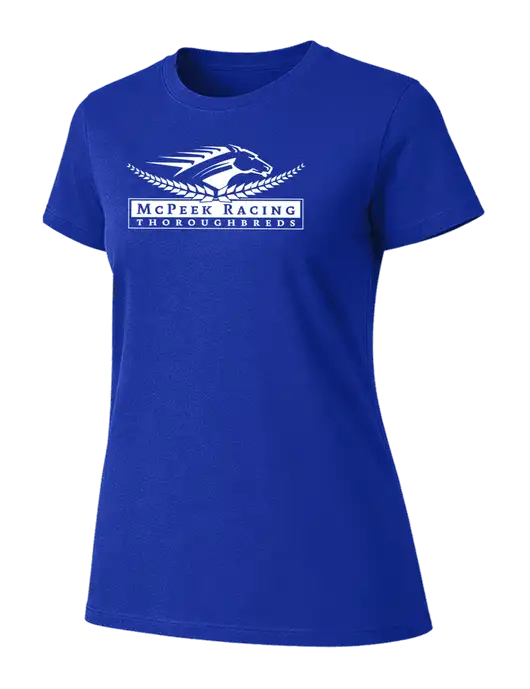 Womens Ring Spun Royal 4.5 oz T-Shirt w/McPeek Racing Logo