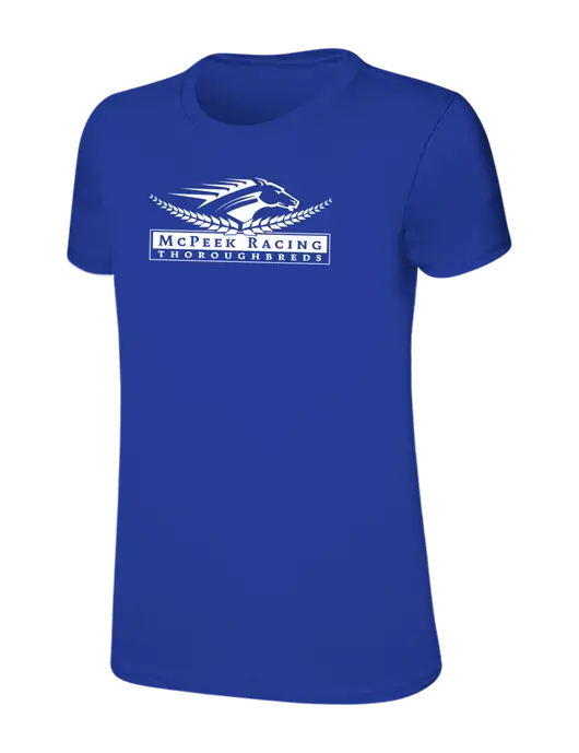 Womens Ring Spun Royal 4.5 oz T-Shirt w/McPeek Racing Logo