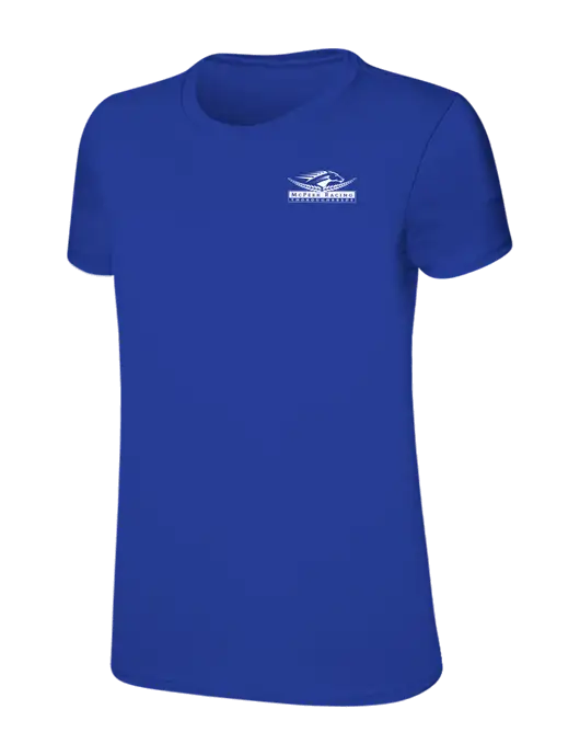 Womens Ring Spun Royal 4.5 oz T-Shirt w/McPeek Racing Logo