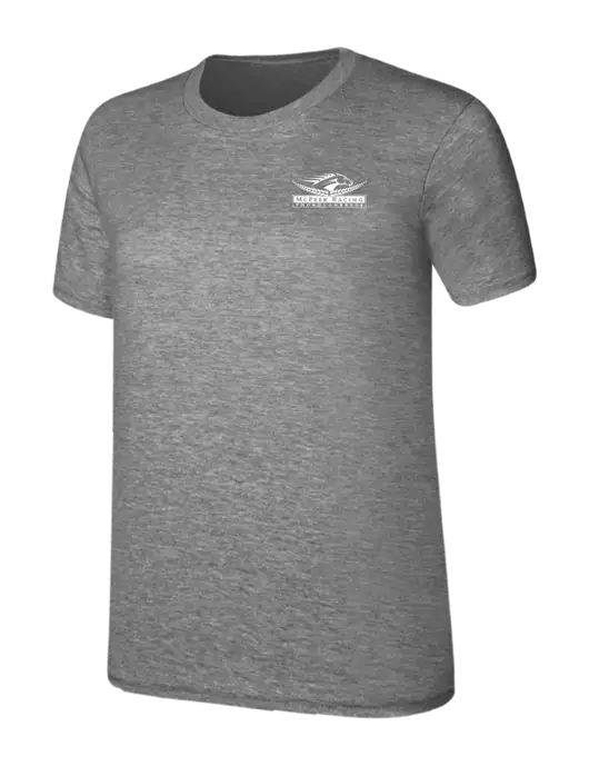 Womens Ring Spun Light Grey Heather 4.5 oz T-Shirt w/McPeek Racing Logo