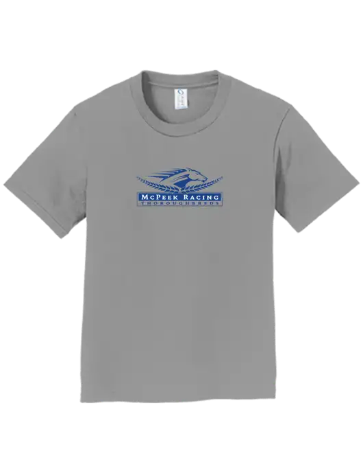 Youth Ring Spun Medium Grey 4.5 oz T-Shirt w/McPeek Racing Logo