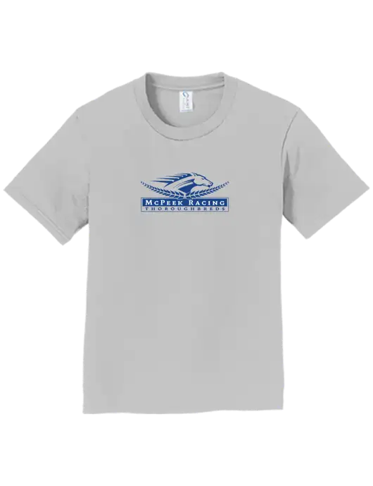 Youth Ring Spun Silver 4.5 oz T-Shirt w/McPeek Racing Logo