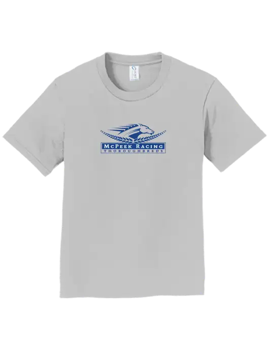 Youth Ring Spun Silver 4.5 oz T-Shirt w/McPeek Racing Logo