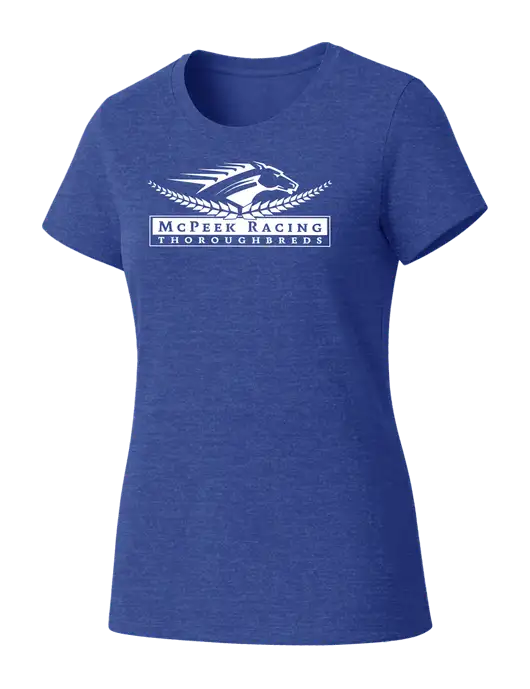 Womens Seriously Soft Royal Frost T-Shirt w/McPeek Racing Logo