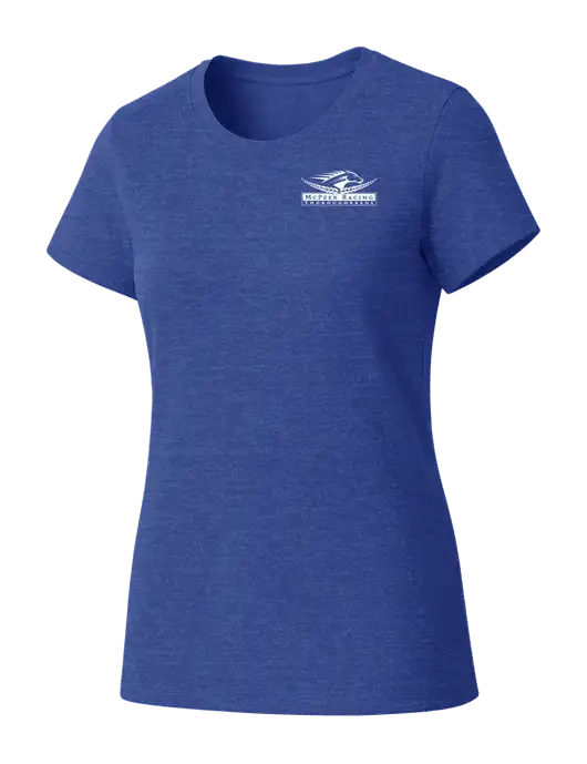 Womens Seriously Soft Royal Frost T-Shirt w/McPeek Racing Logo