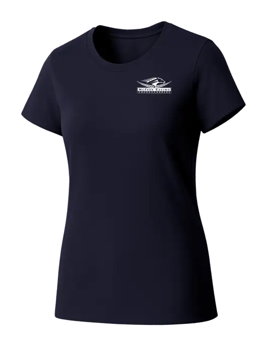 Womens Seriously Soft New Navy T-Shirt w/McPeek Racing Logo
