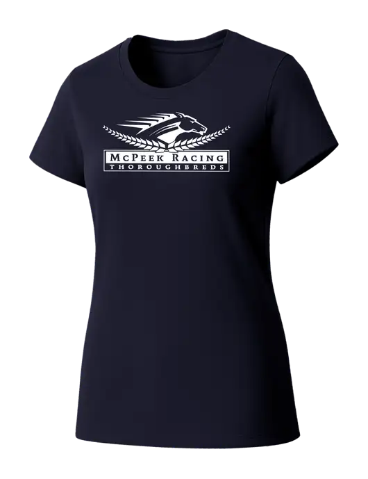 Womens Seriously Soft New Navy T-Shirt w/McPeek Racing Logo