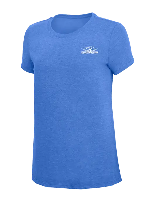 Womens Simply Soft Royal Frost 4.5oz  Poly/Combed Ring Spun Cotton T-Shirt w/McPeek Racing Logo