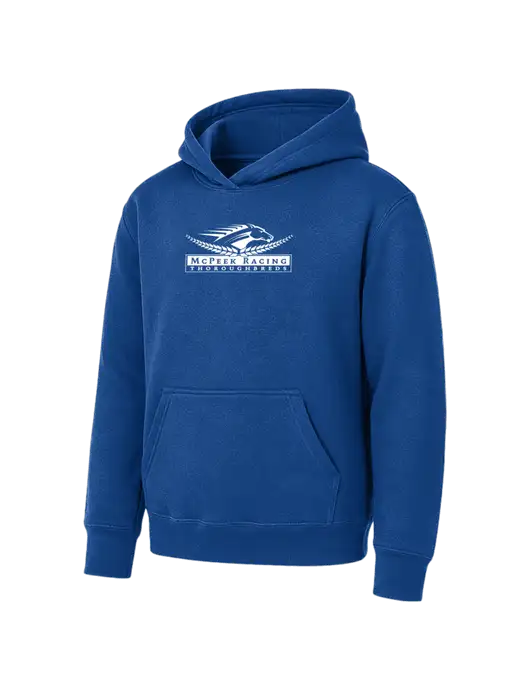 Youth Royal 7.8 oz Pullover Hooded Sweatshirt w/McPeek Racing Logo