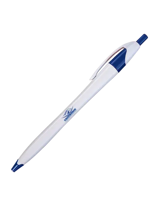 Novella White/Royal Classic Pen - Blue Ink w/McPeek Racing Logo