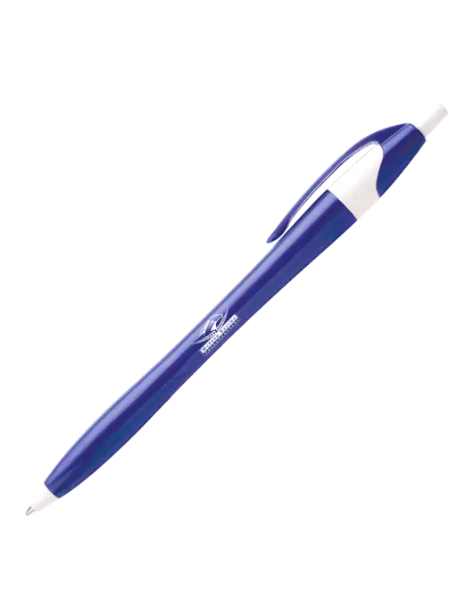 Novella Royal/White Executive Pen - Blue Ink w/McPeek Racing Logo