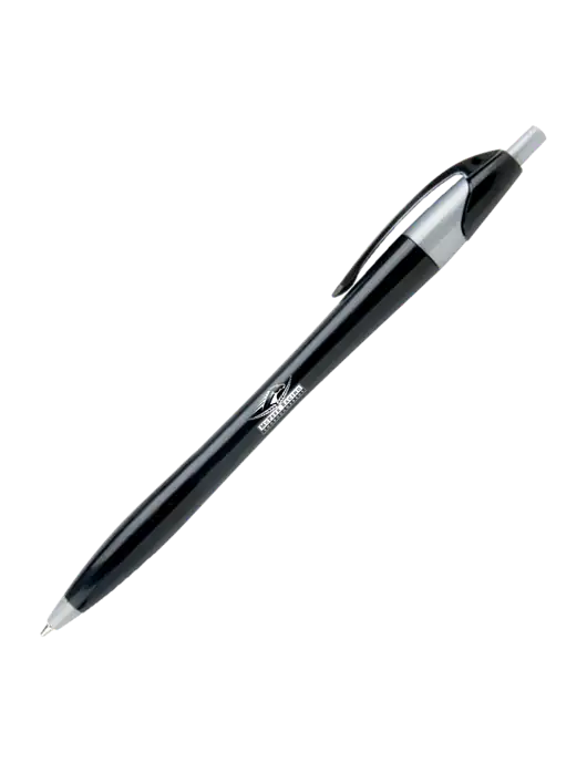 Novella Black/Silver Corporate Pen - Blue Ink w/McPeek Racing Logo