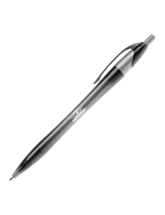 Novella Translucent Black/Silver Jewel Pen - Blue Ink w/McPeek Racing Logo